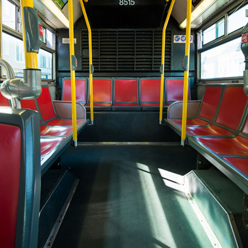 Acoustic insulation for bus interiors and flooring