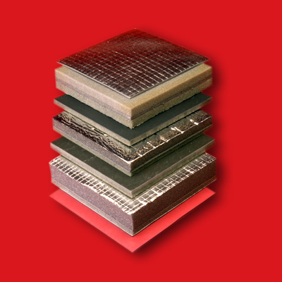 POLYDAMP acoustical barrier sheets with absorber for soundproofing 